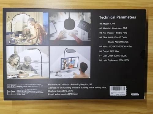 Vista 12 de Hapfish Lámparas LED de escritorio para oficina en casa, lámpara de videoconferencia de escritorio con abrazadera para computadora, reuniones