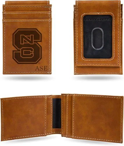Vista 44 de Rico Industries NCAA Arizona State Sun Devils Brown - Cartera de bolsillo frontal personalizada con grabado láser - Delgada/ligera - Gran artículo