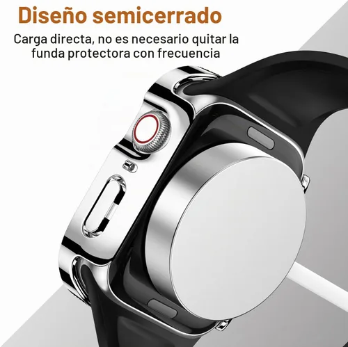 Vista 5 de Amizee Paquete de 2 fundas compatibles con Apple Watch de 1.575 pulgadas Series 6/5/4/SE con protector de pantalla integrado, carcasa rígida