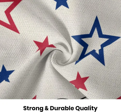 Vista 11 de Juego de 2 fundas de almohada de 16 x 16 pulgadas, diseño de estrellas azules del Día de la Independencia, almohadas decorativas para exteriores