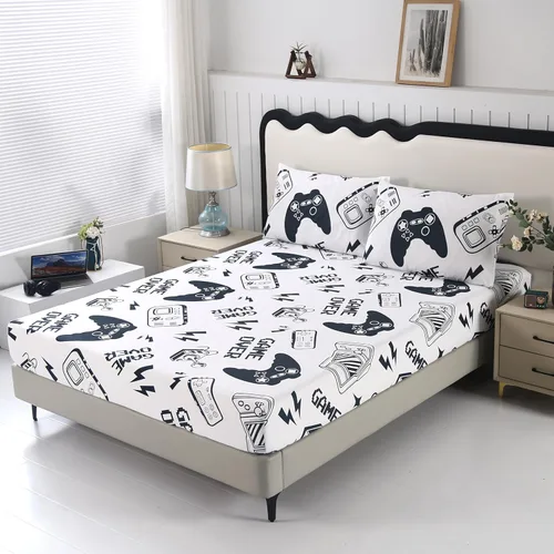 Vista 15 de SDIII Sábana bajera ajustable de mariposa colorida con 2 fundas de almohada, no incluye sábana encimera, microfibra suave con bolsillo profundo