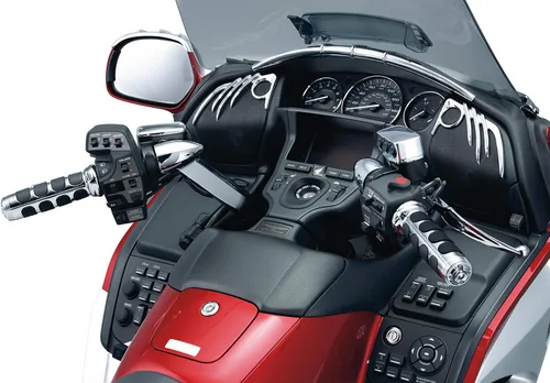 Vista 5 de Kuryakyn 6180 Empuñaduras de manillar ISO Premium para acelerador y embrague: 1975-2017 Honda Gold Wing Motorcycles, cromado, 1 par