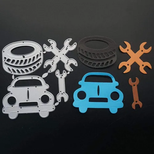 Vista 3 de Herramientas de reparación, herramienta de mantenimiento de troqueles de martillo de automóvil, troqueles para hacer tarjetas, Día del Padre