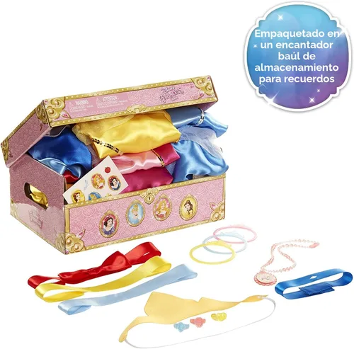 Vista 3 de Disney Princess Baúl de Disfraces Deluxe 21 Piezas con Licencia Oficial [Exclusivo de Yaxa]