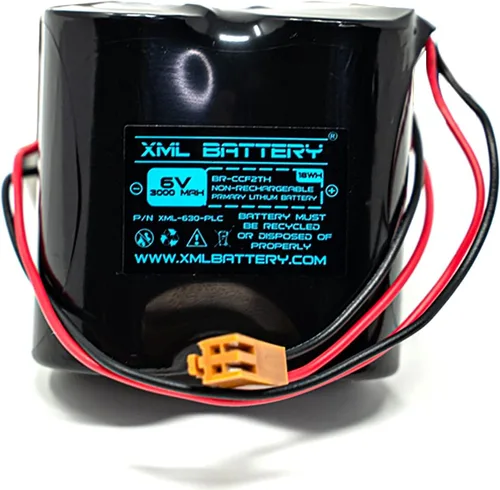 Vista 2 de Paquete de 2 XML Battery 6v 3000mah BR-CCF2TH 6V GE Fanuc A06 Series A06B-0073-K001 A06B0073K001