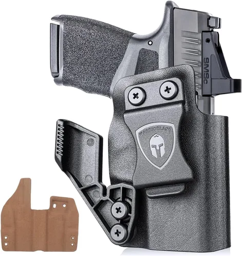 Vista 8 de WARRIORLAND IWB Funda Kydex con interior de cuero de gamuza, compatible con Glock 43X/43X mos/ G17/19 Gen3-5, Sig P365/P365X y P320 M18/M17
