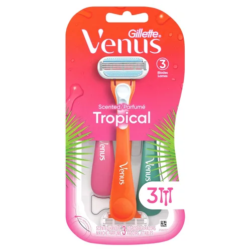 Vista 8 de Gillette Venus Tropical - Maquinilla de afeitar desechable para mujer, 3
