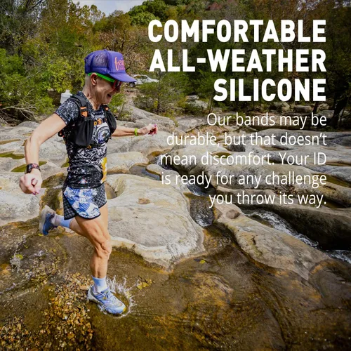 Vista 4 de ROAD iD Pulsera de identificación médica personalizada – Pulsera de identificación premium con insignia de alerta médica – Cierre de silicona
