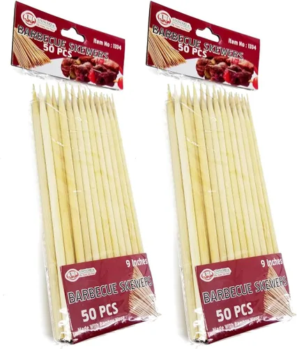 Vista 3 de UW UNIWARE THE NAME YOU TRUST Pinchos de bambú natural para barbacoa, pinchos de maíz, 9 pulgadas (9.8 in) (300)