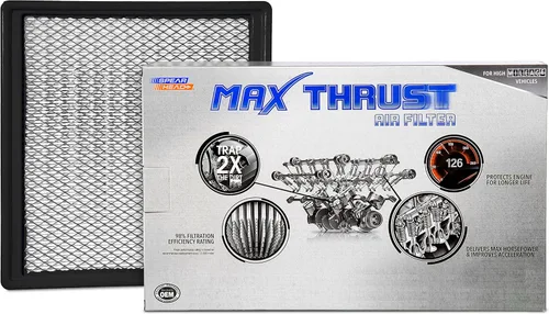 Vista 37 de Filtro de aire de motor Spearhead MPG Defense Max Thrust para vehículos de todo kilometraje, se adapta como el OEM, restaura MPG y aceleración
