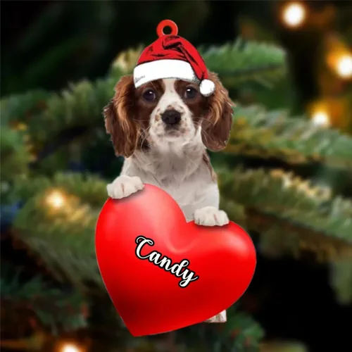 Vista 91 de Amantes de los perros de Navidad, corazón de perro de Navidad disponible para muchos perros Malamute de Alaska, adorno de Navidad, adorno