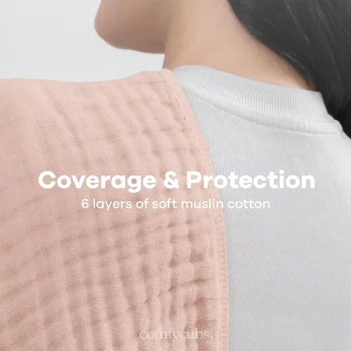 Vista 5 de Comfy Cubs - Paquete de 6 paños de muselina para eructos, 20 x 10 pulgadas, grandes, de 6 capas, 100 % algodón ultra absorbente para babeo