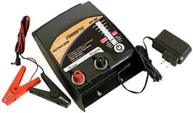 Dare Productos DPP400 Energizador de valla de ultra baja impedancia serie Power Pro, enchufe de 110 V o batería de 12 V de doble potencia, controla