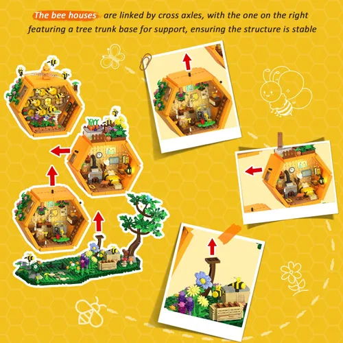 Vista 2 de INSOON Bee House - Juego de construcción con luces para adultos