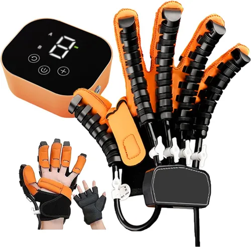 Guante robot de rehabilitación 2024, equipo de terapia de mano con trazo de mano, fortalece la ortesis de dedo de la férula de la mano para