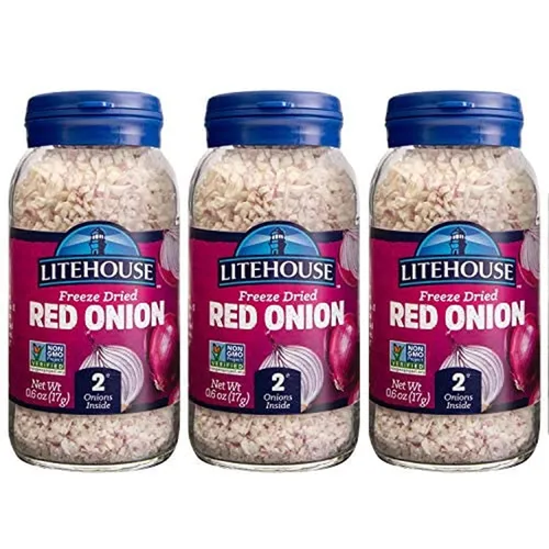 Vista 10 de Litehouse Cebolla roja liofilizada – Sustituto de cebolla roja fresca, tarro igual a 2 cebollas rojas frescas, orgánicas, condimentos de cebolla