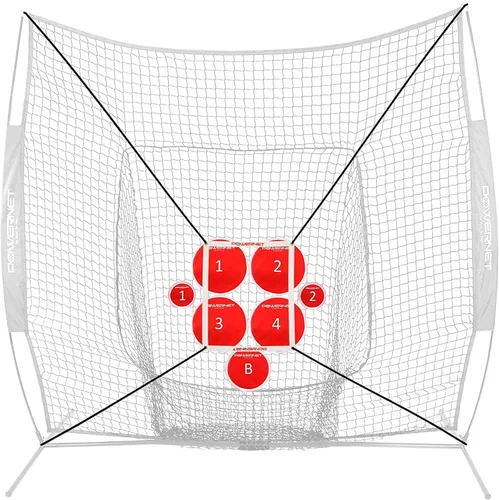 Vista 7 de PowerNet Pitch Perfect Targets & Strikeout Bundle, Softball Baseball Training Equipment Attachment for Baseball Net, Improve Throwing with Strike