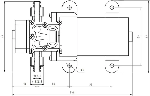 Vista 2 de CYBERNOVA DC 24V 100 PSI 4.0L/m Bomba de diafragma de alta presión Bomba de agua autocebante Bomba de riego