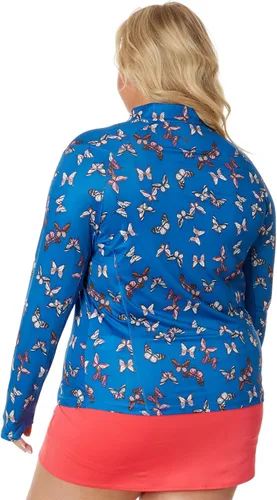 Vista 2 de Callaway Sudadera con cremallera de 14 con protección solar con estampado de mariposas