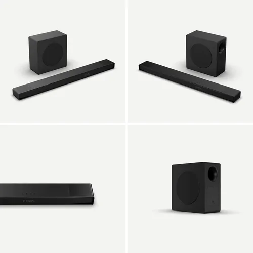 Vista 25 de Hisense Barra de sonido todo en uno A620 de 2.1 canales con subwoofer incorporado, 240 W, DTS Virtual: X, Dolby Dightal Plus, Bluetooth 5.3, Roku TV