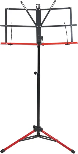 Vista 4 de Audio 2000s 60" Altura Portátil Partituras Soporte Dual Color Rojo/Negro AST444A-RBK