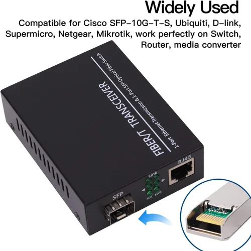 Vista 4 de 4 piezas 1000BASE-T Gigabit SFP a RJ45 transceptor modular de cobre Ethernet para Cisco, Meraki, Ubiquiti, D/TP Link, Supermicro, Netgear, Broadcom