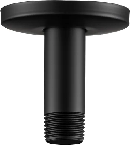 Vista 28 de OFFO Brazo de ducha con brida, oro brillante de 3 pulgadas, cabezal de ducha de lluvia de repuesto, brazo recto, montado en techo para cabezal