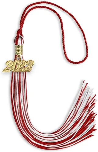 Vista 8 de Endea Graduation - Borla de doble color mixto con fecha dorada (negro/dorado antiguo, 2021)
