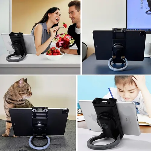 Vista 4 de Soporte para tableta: compatible con iPad, iPad mini y la mayoría de tabletas de 6 pulgadas a 13 pulgadas, soporte comercial ajustable con giro