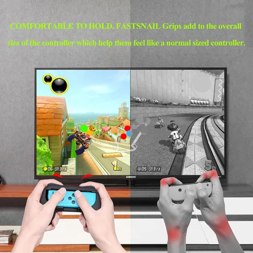 Vista 3 de FastNail Nintendo control switch joy-con agarre Negro