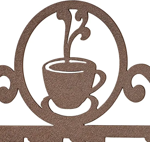 Vista 4 de Touch of Class Barra de café de bronce interior al aire libre de acero comedor cocina taza de café pared gancho estante