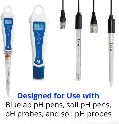 Vista 3 de Bluelab Solución de almacenamiento KCl para sondas de pH y bolígrafos, para mantener, hidratar y almacenar medidores de pH, fabricada en los Estados