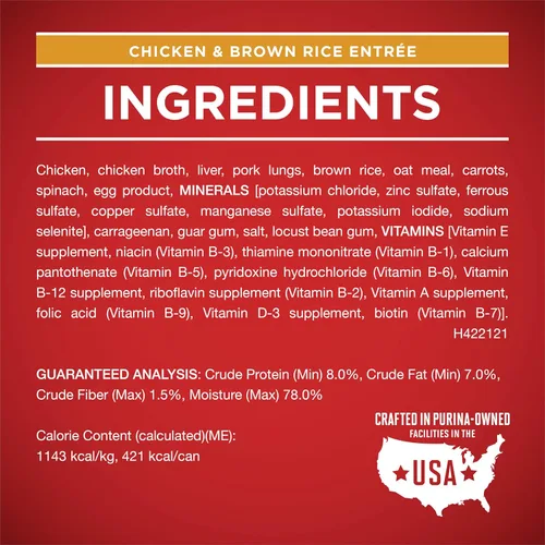 Vista 6 de Purina ONE - Paté natural, Paquete variado de comida húmeda enlatada para perros, SmartBlend Chicken Entree & Beef Entree - (6) latas de 13 oz.