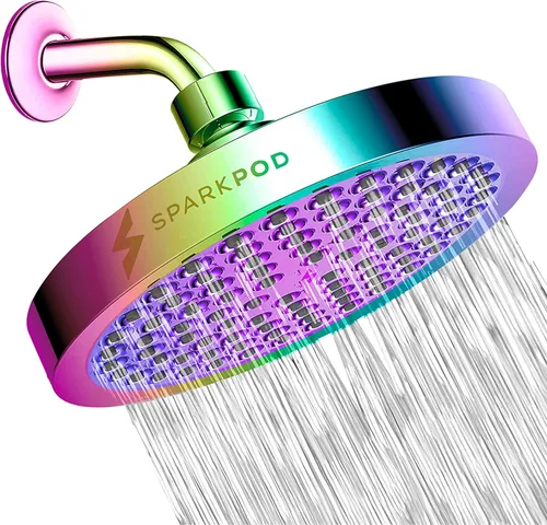 Vista 15 de SparkPod Cabezal de ducha – Lluvia de alta presión – Diseño de lujo de alta calidad – Reemplazo ajustable fácil de limpiar para tus cabezales