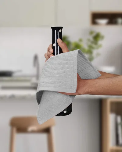 Vista 4 de Linen Hub - Juego de 18 paños de cocina 100% algodón de 12 x 12 pulgadas, absorbentes, duraderos, lavables, paños de limpieza de restaurantes, paños