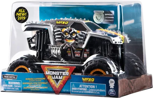 Vista 5 de Monster Jam Oficial - Camión monstruo Max D, vehículo fundido a presión, escala 1:24