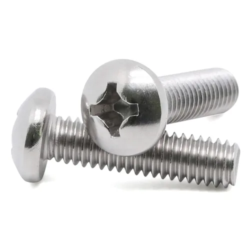 Vista 4 de 8-32 x 2-1/2" (1/4" a 3" disponibles) Tornillos de máquina de cabeza panorámica, rosca completa, Phillips Drive, acero inoxidable 304 18-8, paquete