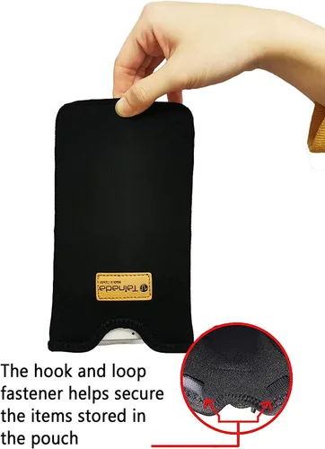 Vista 4 de Tainada Funda de transporte de neopreno a prueba de golpes para hombre y mujer, funda de transporte con cordón para el cuello, funda con lazo