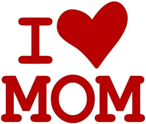 Vista 9 de Parche adhesivo con texto en inglés "I Heart Mom" para planchar con texto en inglés "I Love Mom" (Negro)
