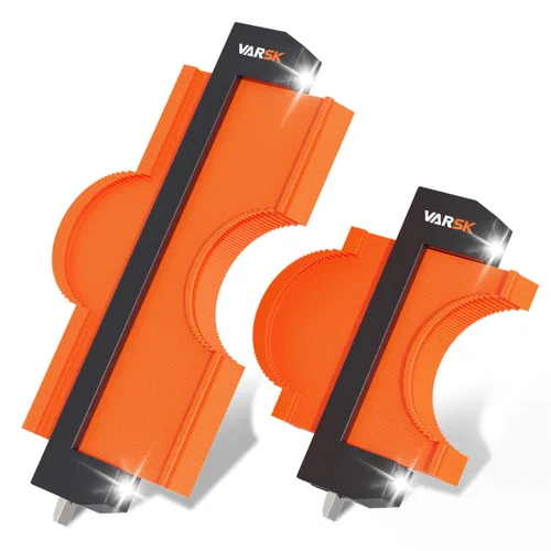 VARSK Herramienta de perfil de medidor de contorno con luz de 5 + 10 pulgadas, herramienta de contorno y forma súper duplicadora, regalos para