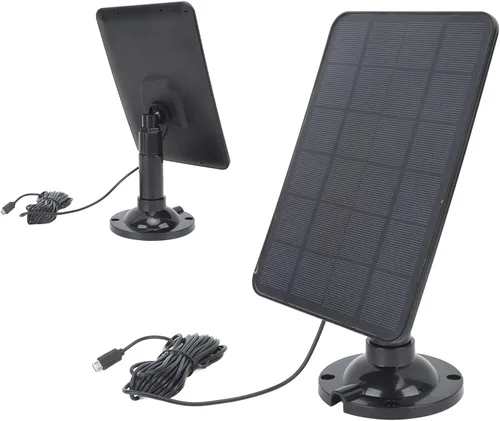 Vista 7 de Cargador de panel solar de 10 W con micro USB, panel de carga solar de cámara, panel solar de silicio monocristalino de alta eficiencia para cámaras