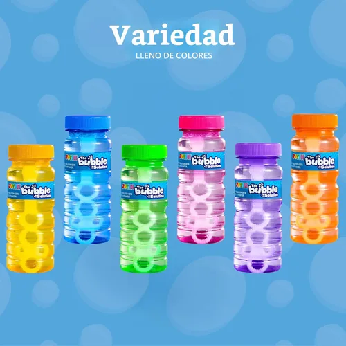 Vista 2 de JOYIN Botellas de burbujas 6/12/24/36 piezas (solución de 4 onzas), burbujas para niños pequeños de 1 a 3, varita de solución de burbujas