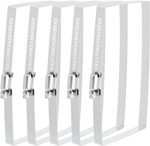 Vista 18 de uxcell Abrazaderas de manguera rectangulares, 31 x 8 pulgadas, abrazadera cuadrada de acero inoxidable 304 para conductos, manguera de seguridad