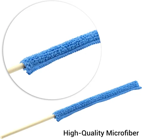 Vista 4 de 12 piezas de microfibra con detalles de plumero, cepillo de limpieza de hendiduras, plumero de microfibra, mini plumeros para limpiar el hogar