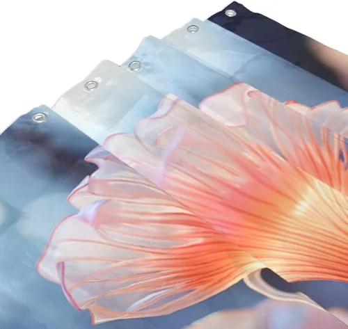 Vista 3 de Pink Mushrooms Shower Curtain for Bathroom, Abstract Boho Shower Curtain Set, Trippy Fabric Modern Waterproof Bathroom Decor with 12 Hooks 72x72in