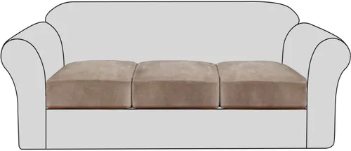 Vista 30 de Fundas de cojín elásticas de terciopelo para sofá, fundas de cojín de felpa suave, protector de muebles, funda de cojín antideslizante con parte