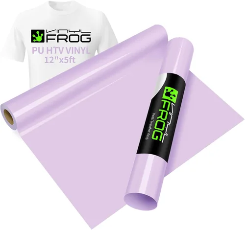 Vista 44 de VINYL FROG Paquete de 6 rollos de vinilo HTV de 12 x 3 pies de transferencia de calor para camisetas, amarillo, granate, camello, vinilo