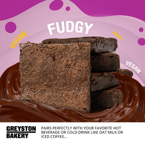 Vista 3 de Brownies veganos de chocolate dulce de azúcar Regalo de comida de chocolate gourmet Sin conservantes y certificado Kosher Paquete de 8 paquetes