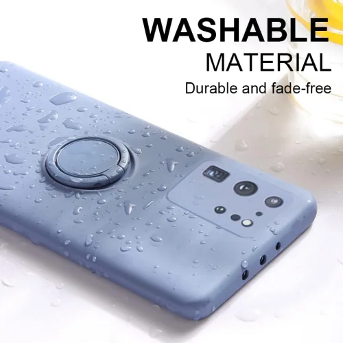 Vista 5 de Funda magnética de silicona líquida para Samsung Galaxy S23 S20 FE S21 Plus S22 Ultra A73 A53 A52 A72 A71 A33 Funda de soporte, negro, S21