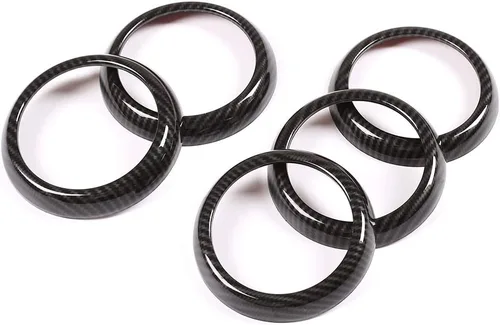 Vista 7 de LLKUANG Anillo de salida de ventilación de aire de estilo de fibra de carbono para Mercedes Benz CLA GLA C117 W117 X156 2013-19